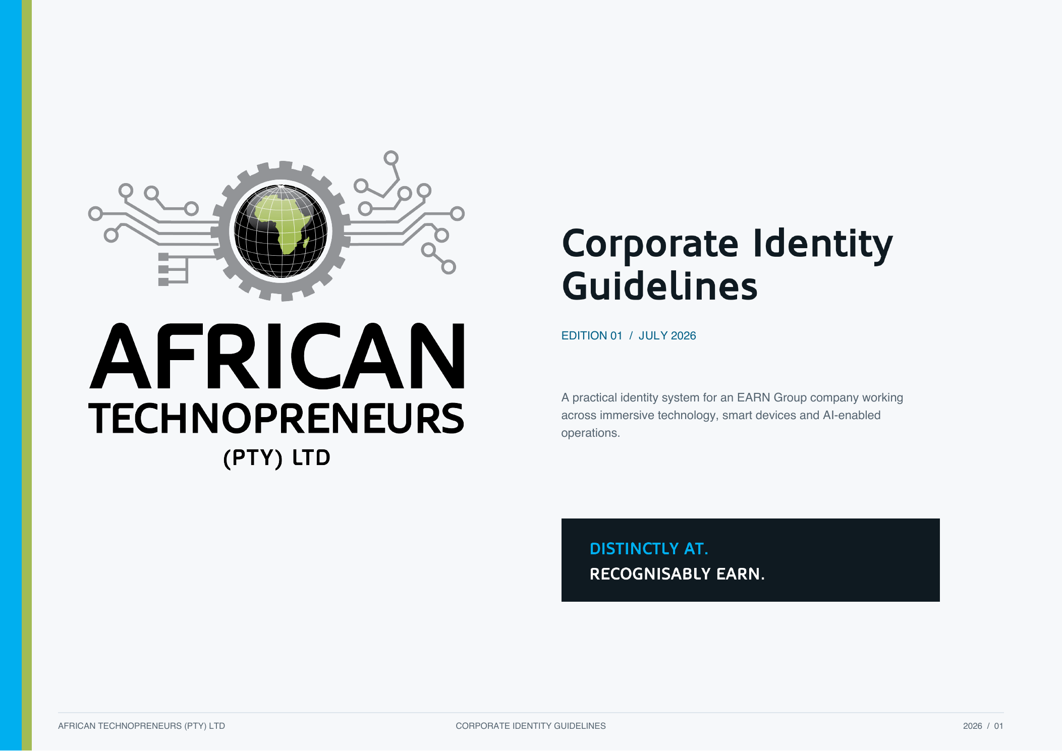 Cover of the African Technopreneurs Corporate Identity Guidelines